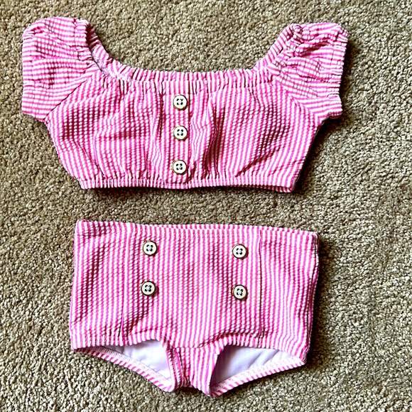 NWOT Janie and Jack seersucker 2 piece swimsuit | 6-12 months - Picture 3 of 5